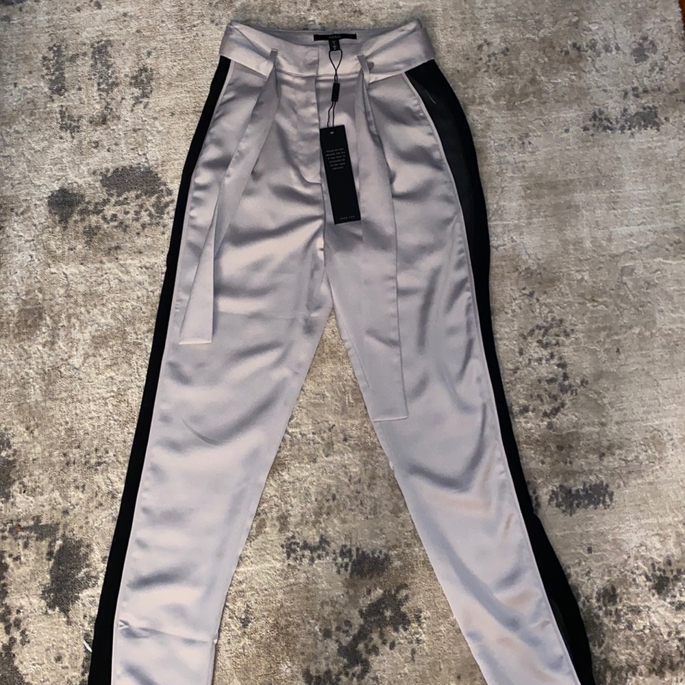 AQ/AQ lilac trousers with black mesh sides